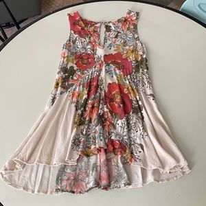 Free people floral tank top shirt